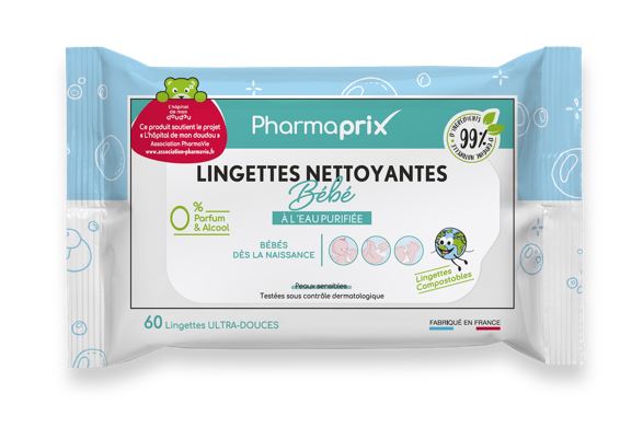 image Pharmaprix lingettes bébé x60 lingettes